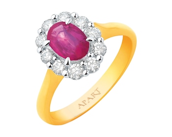 Zlatý prsten s brilianty a rubínem 0,50 ct - ryzost 585></noscript>
                    </a>
                </div>
                <div class=