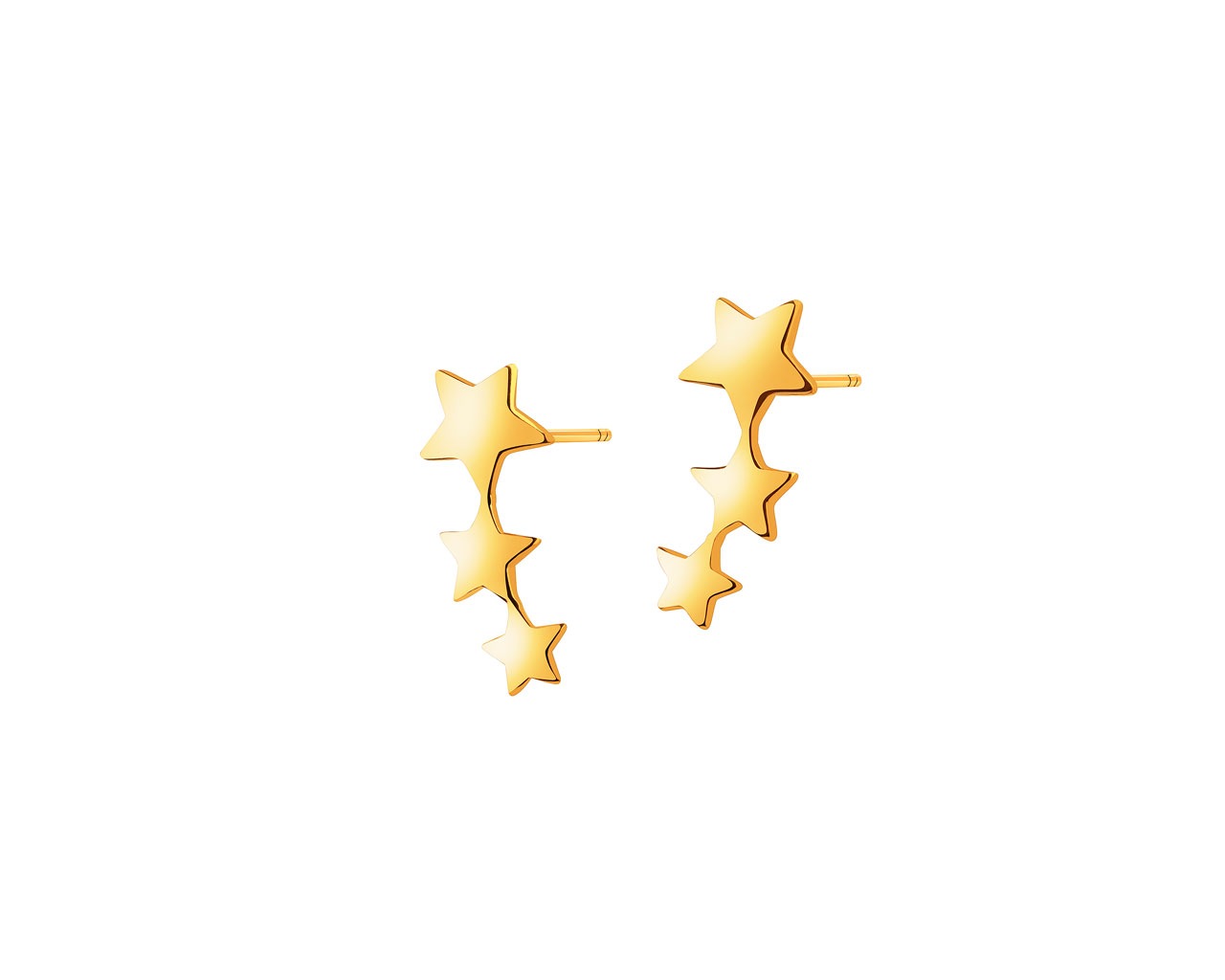 Złote kolczyki - gwiazdy