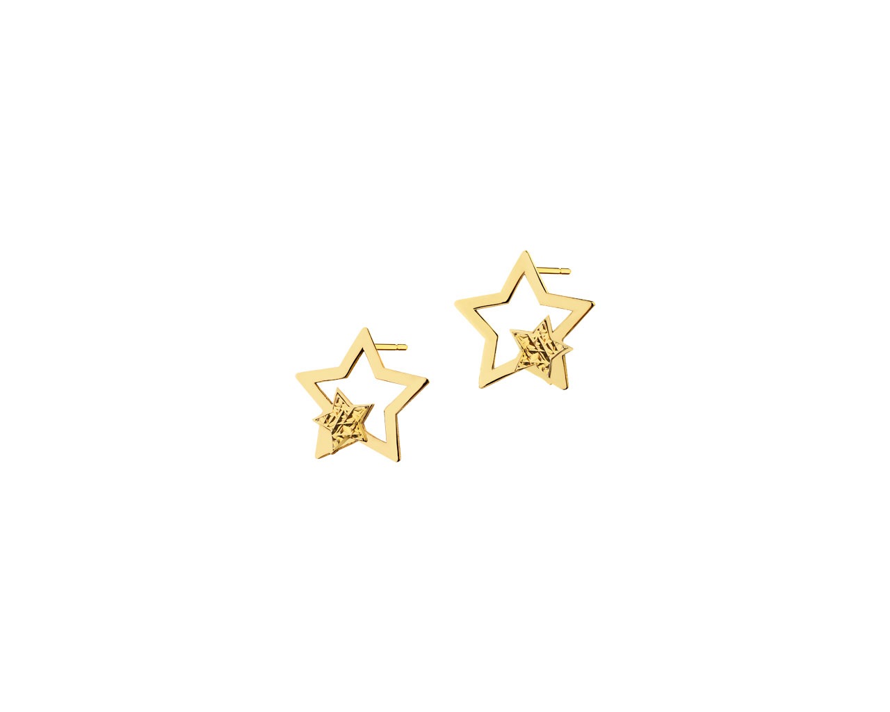 Kolczyki srebrne - gwiazdy