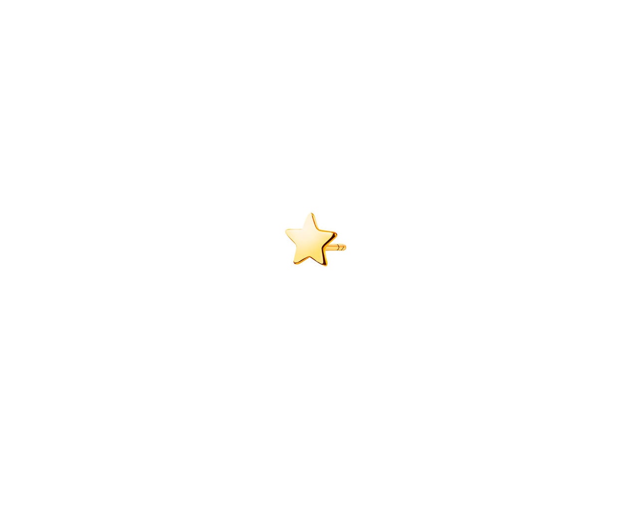 Złoty kolczyk - gwiazda