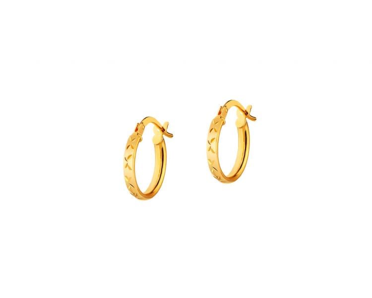 Zlaté náušnice - kroužky, 13 mm