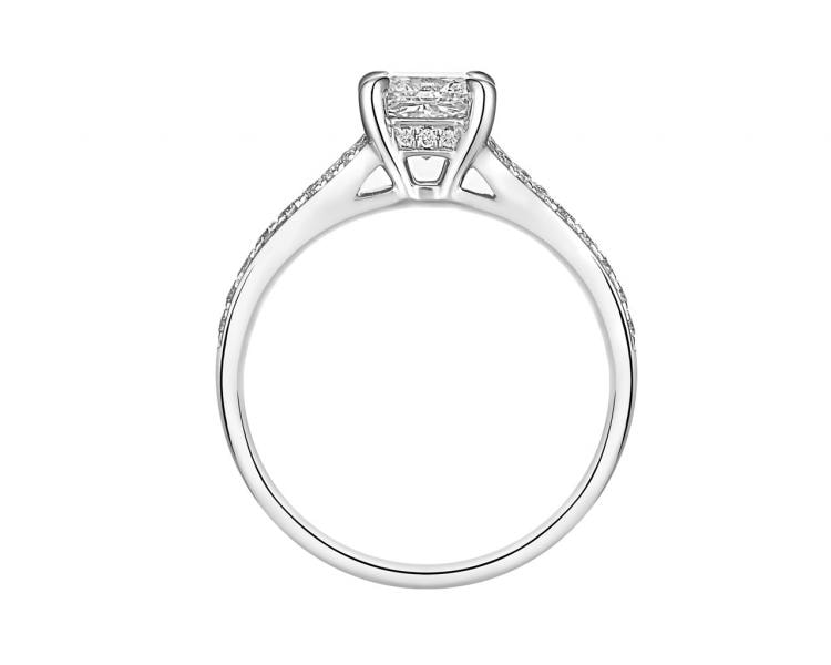 Prsten z bílého zlata s diamanty 1,21 ct - ryzost 750