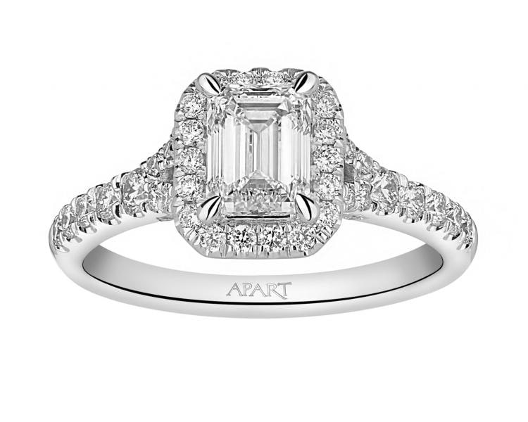 Prsten z bílého zlata s diamanty 1,50 ct - ryzost 750
