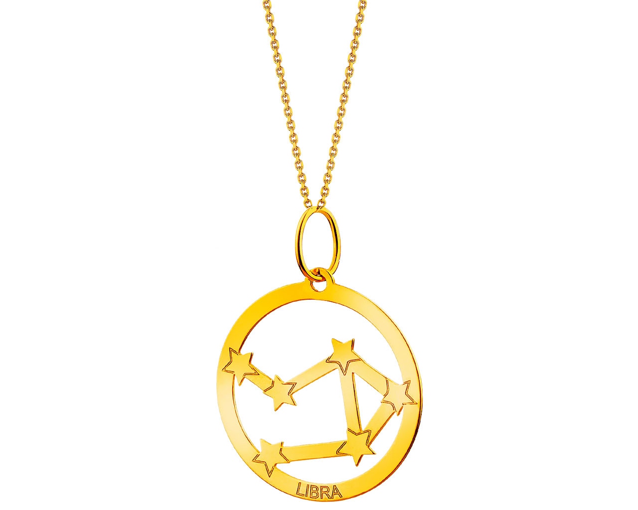 Złota zawieszka - znak zodiaku Waga