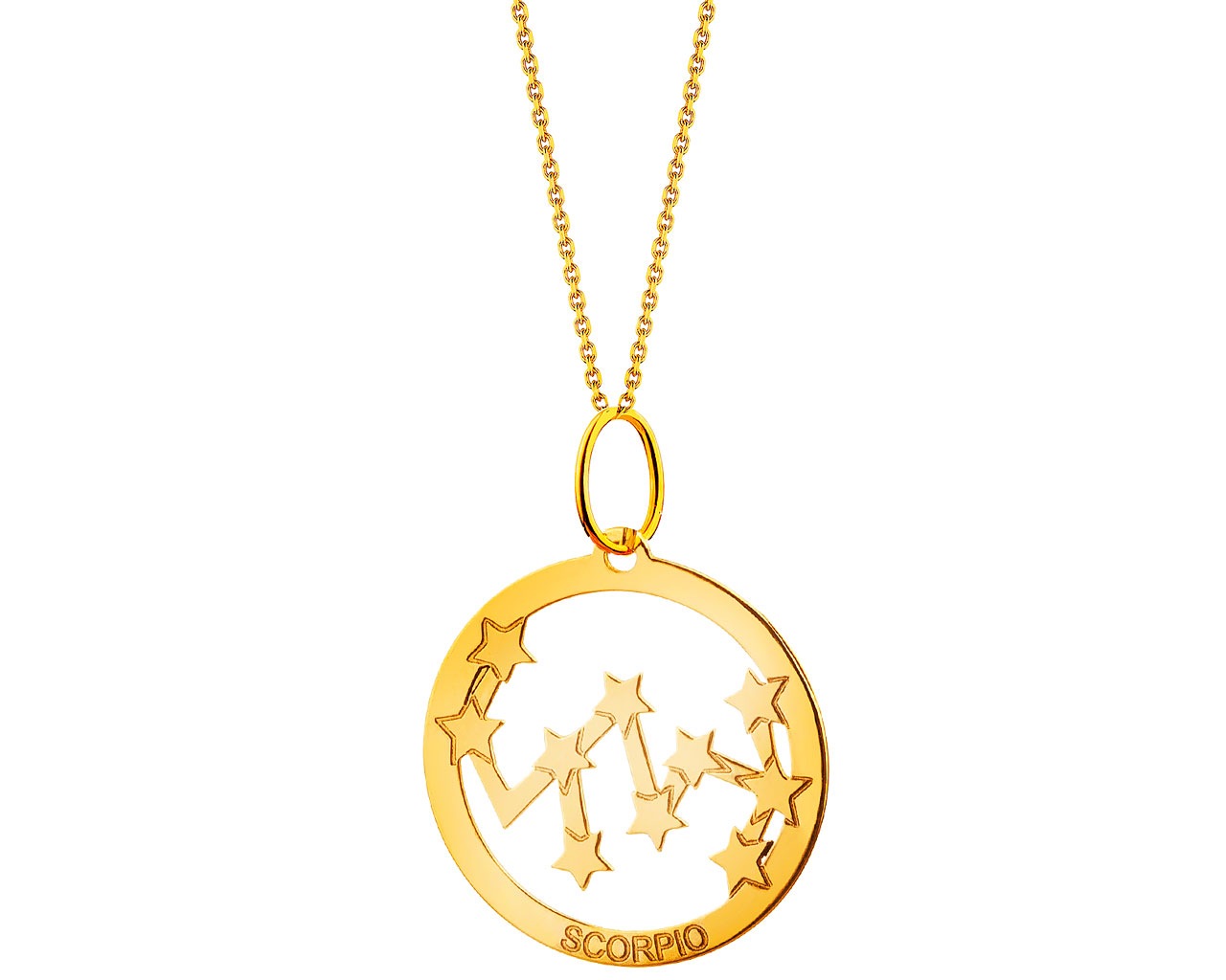 Złota zawieszka - znak zodiaku Skorpion