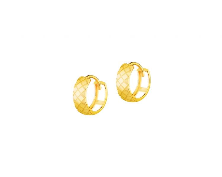Zlaté náušnice - kroužky, 11.5 mm