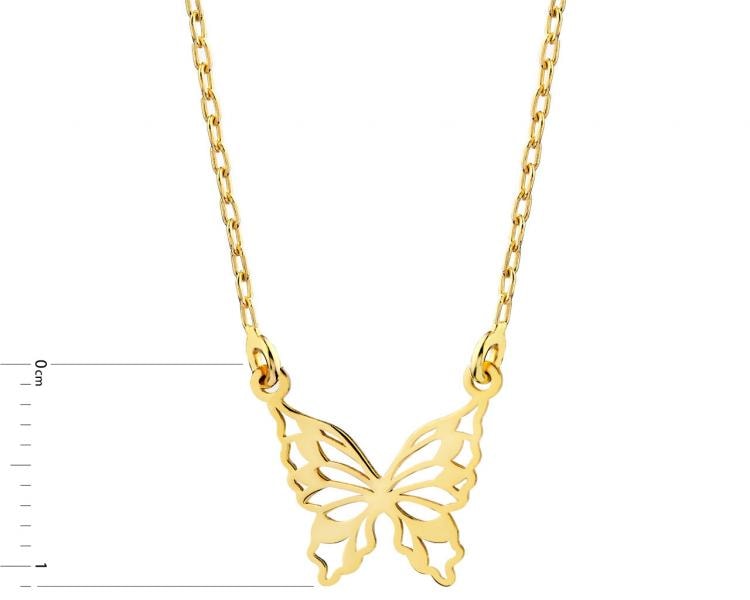 Pozlacený stříbrný náhrdelník - motýl