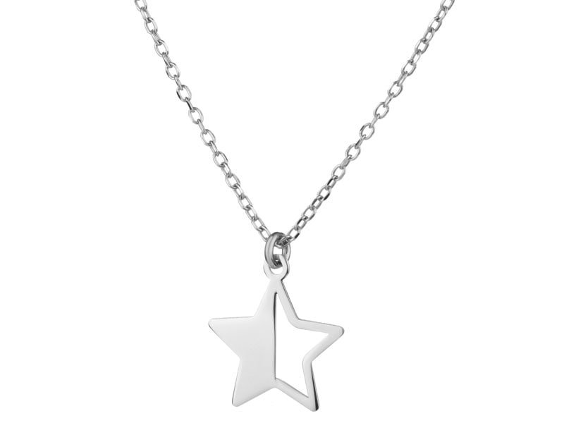 Stříbrný náhrdelník - hvězda