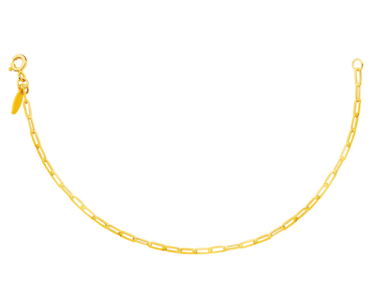 Zlatý náramek - paper clip