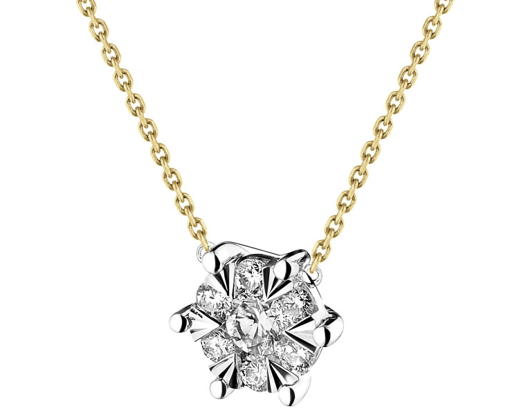 585  Necklace with Diamonds - 0,17 ct - fineness 585