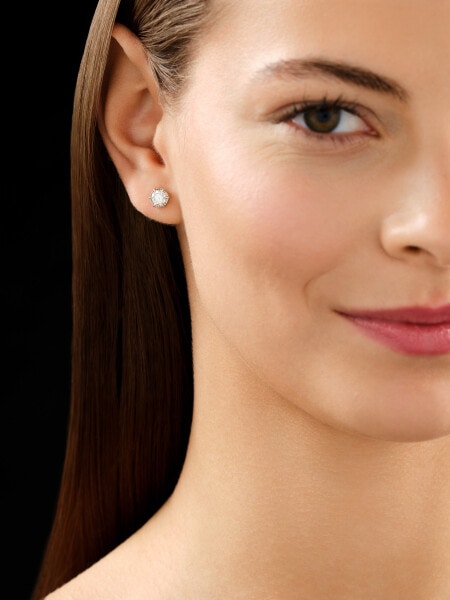 White gold earrings with brilliants - 1,00 ct - fineness 585