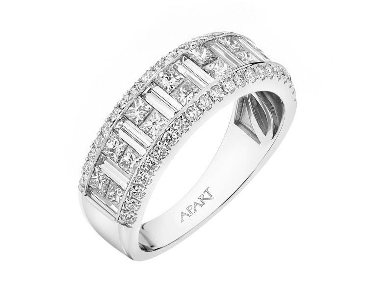 Prsten z bílého zlata s diamanty 1,70 ct - ryzost 750