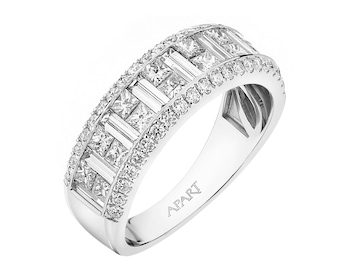 Prsten z bílého zlata s diamanty 1,70 ct - ryzost 750