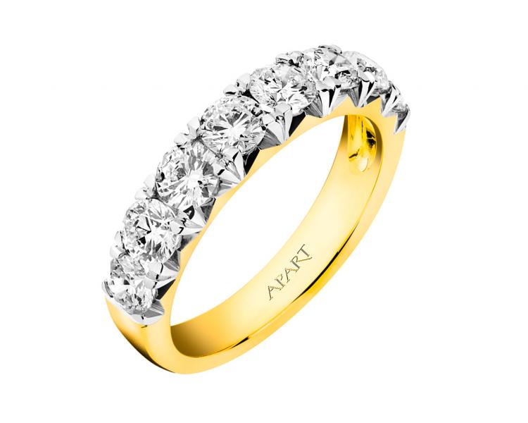 Zlatý prsten s brilianty 1,50 ct - ryzost 585