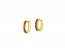 Złote kolczyki z cyrkoniami - koła, 14 mm
