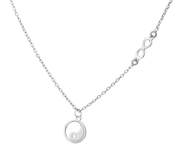 Stříbrný náhrdelník - jin a jang, nekonečno