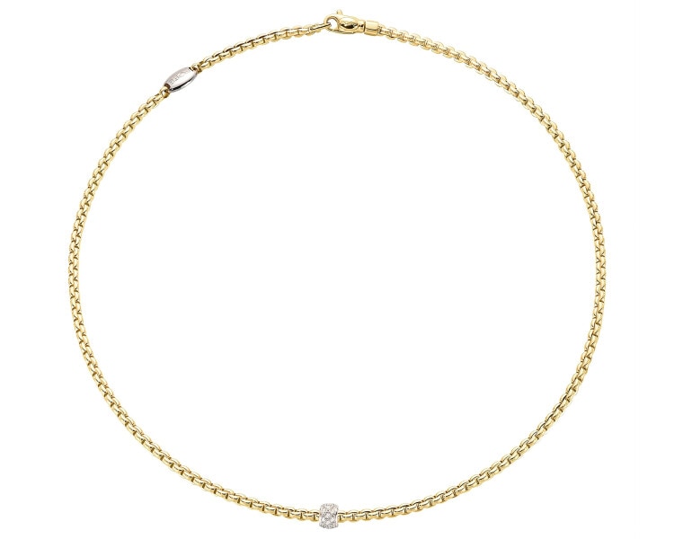 750  Necklace with Diamonds - 0,19 ct - fineness 750