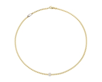 750  Necklace with Diamonds - 0,19 ct - fineness 750