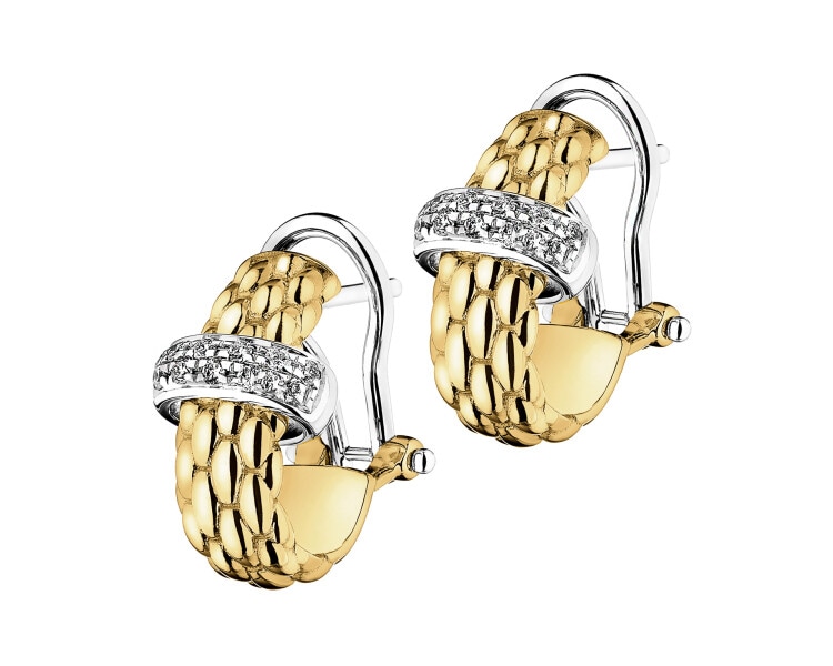 750  Earrings with Diamonds - 0,20 ct - fineness 750