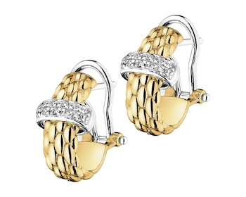 750  Earrings with Diamonds - 0,20 ct - fineness 750