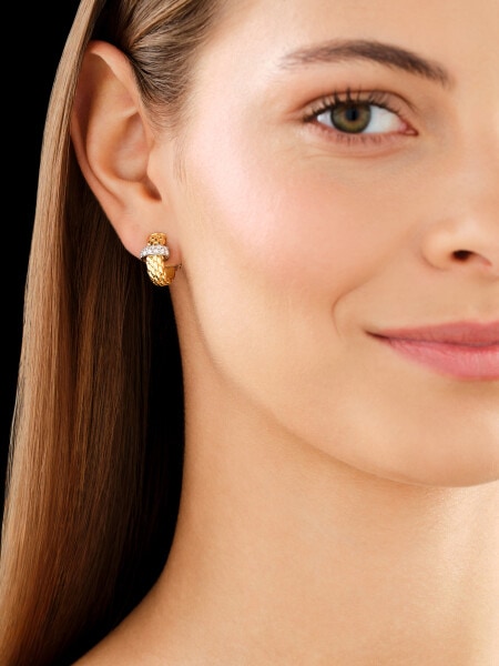 750  Earrings with Diamonds - 0,20 ct - fineness 750