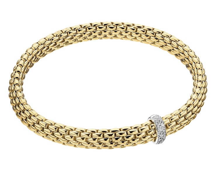 750  Bracelet with Diamonds - 0,10 ct - fineness 750
