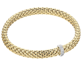 750  Bracelet with Diamonds - 0,10 ct - fineness 750