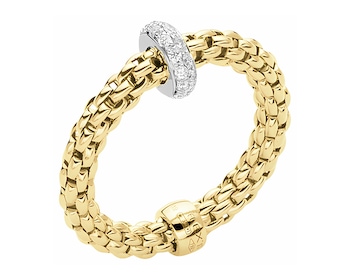 750  Ring with Diamonds - 0,18 ct - fineness 750