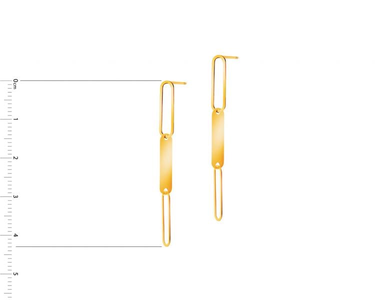 Zlaté náušnice - paper clip