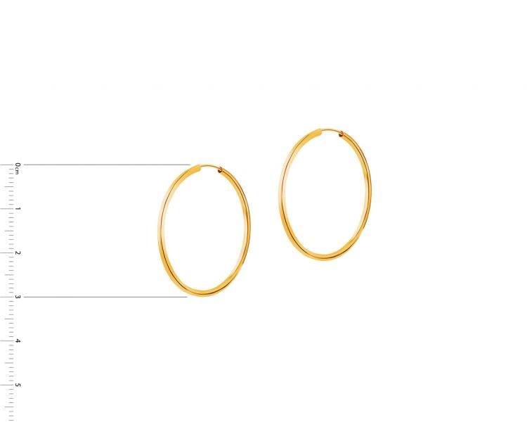 Zlaté náušnice - kruhy, 30 mm