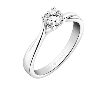 Prsten z bílého zlata s briliantem - 0,50 ct - ryzost 750