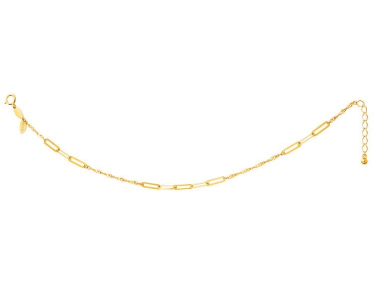 Złota bransoletka - paper clip