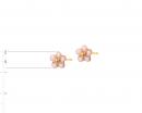 Złote kolczyki z masą perłową - kwiaty