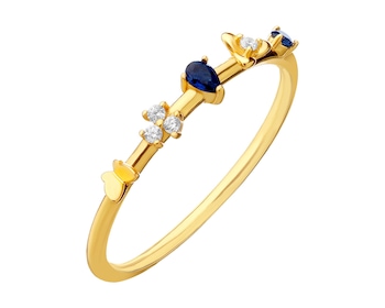 Pozlacený stříbrný prsten se zirkony - květy, motýl></noscript>
                    </a>
                </div>
                <div class=