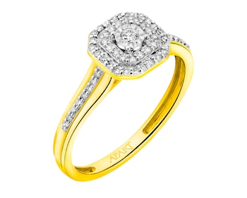 Prsten ze žlutého a bílého zlata s diamanty 0,19 ct - ryzost 585></noscript>
                    </a>
                </div>
                <div class=