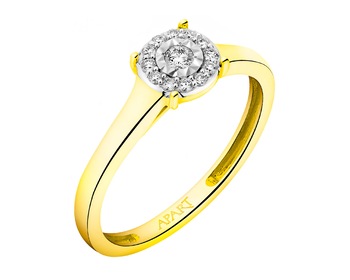 Prsten ze žlutého a bílého zlata s diamanty 0,11 ct - ryzost 585></noscript>
                    </a>
                </div>
                <div class=