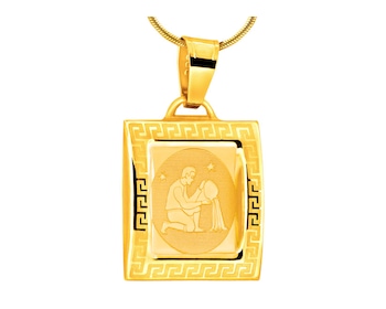 Gold pendant zodiac sign - Aquarius