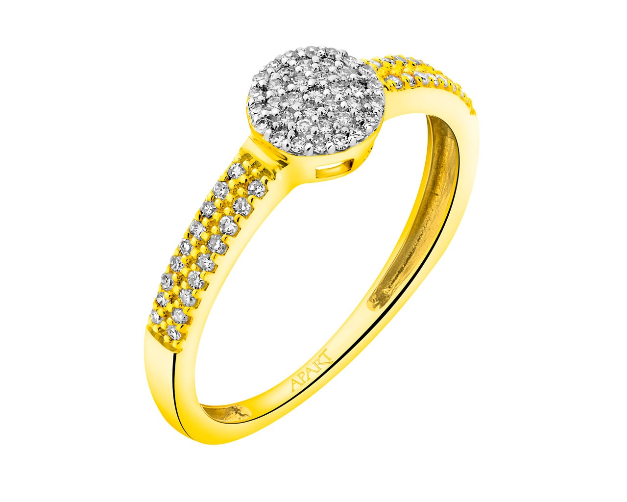 Zlatý prsten s diamanty   - ryzost 585
