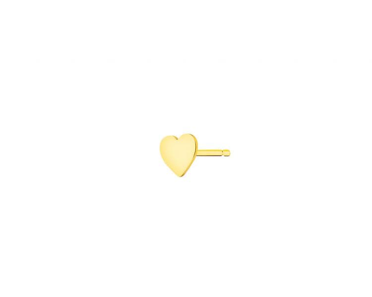 Sterling Silver Heart Shape Single Stud Earring