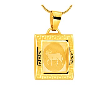 Gold pendant zodiac sign - Aries