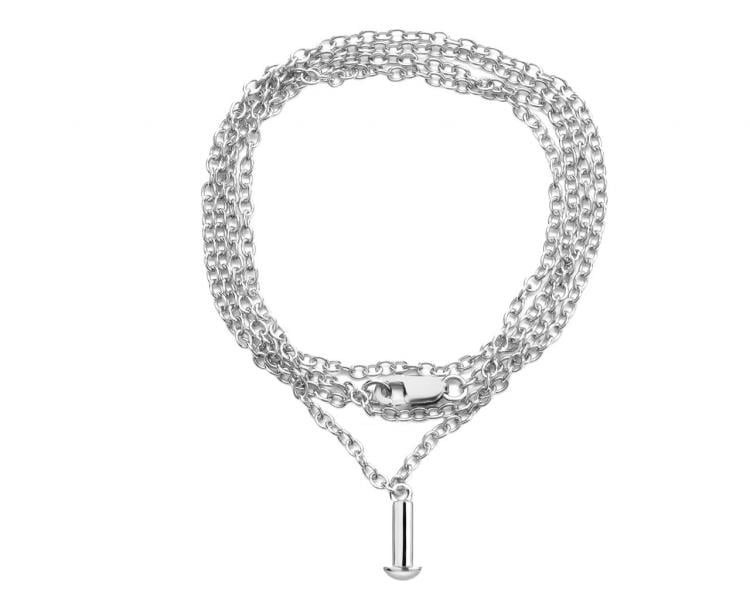 Bransoletka srebrna beads z funkcją naszyjnika