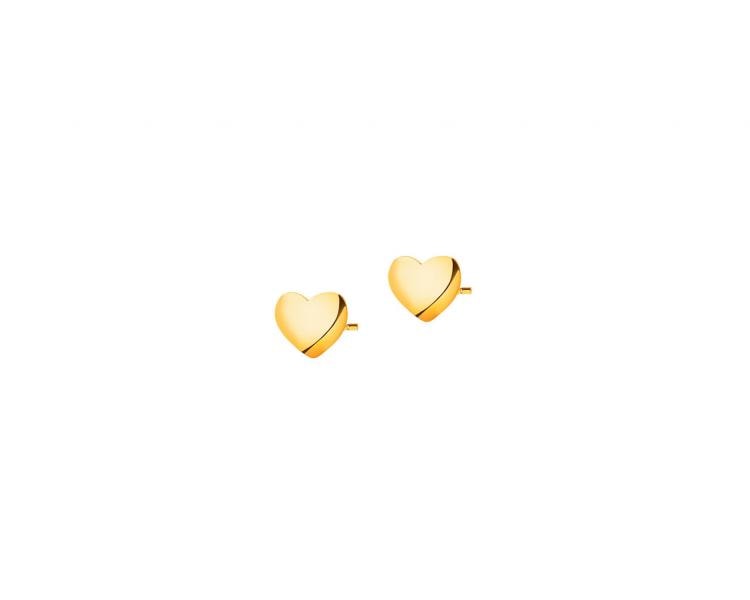 Zlaté náušnice - srdce