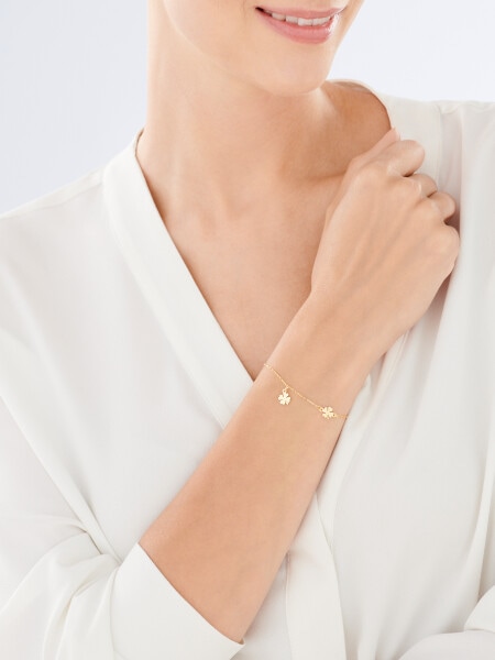 Bransoletka srebrna - koniczyna