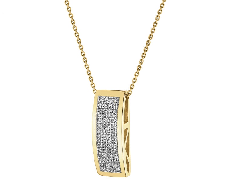 Zlatý přívěsek s diamanty - 0,15 ct - ryzost 585