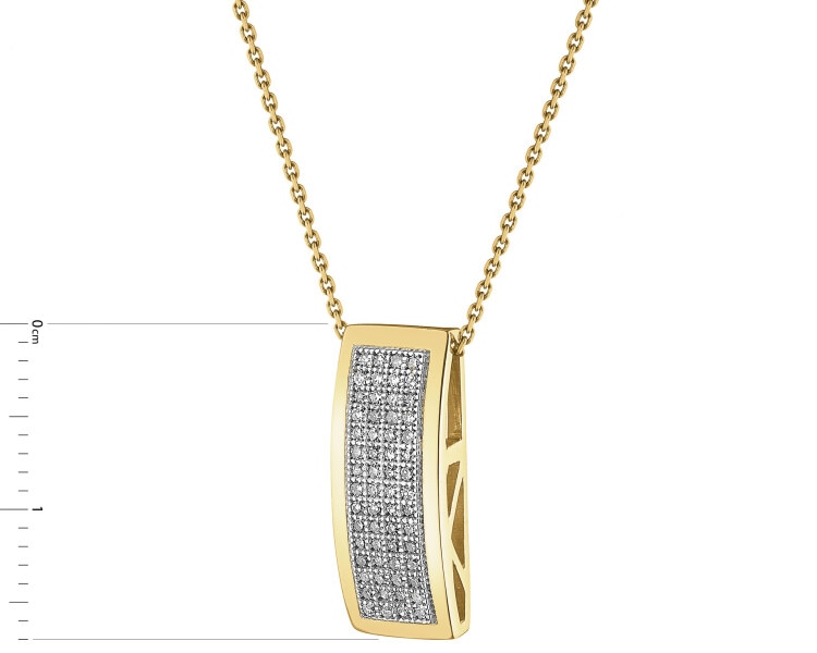 Zlatý přívěsek s diamanty - 0,15 ct - ryzost 585