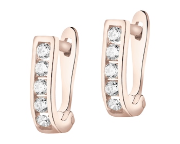 Złote kolczyki z cyrkoniami