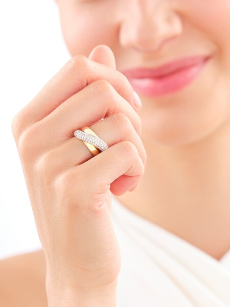 Zlatý prsten s brilianty 0,63 ct - ryzost 585