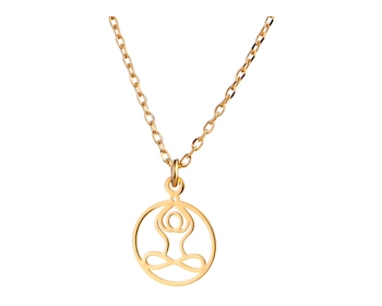 Pozlacený stříbrný náhrdelník - jóga