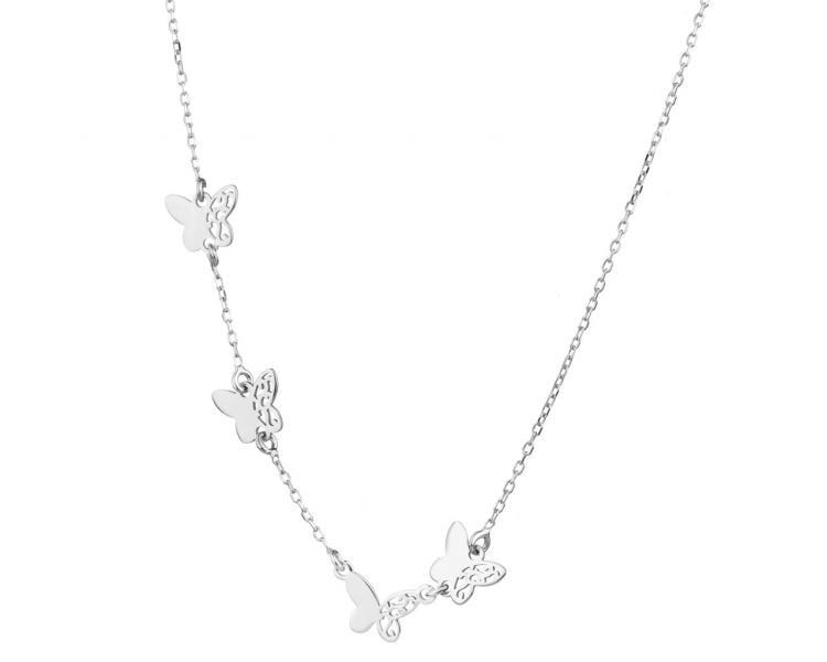 Stříbrný náhrdelník - motýli
