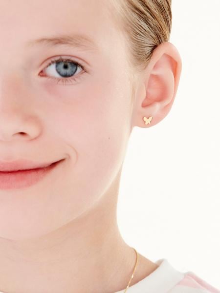 Złote kolczyki - motyle